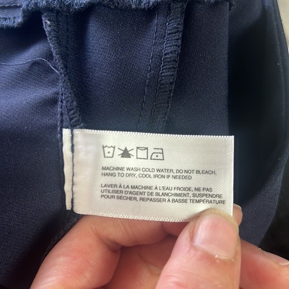 Sung Alfred Sung Navy Pull On High-Rise Capris Size 6 - Picture 10 of 12